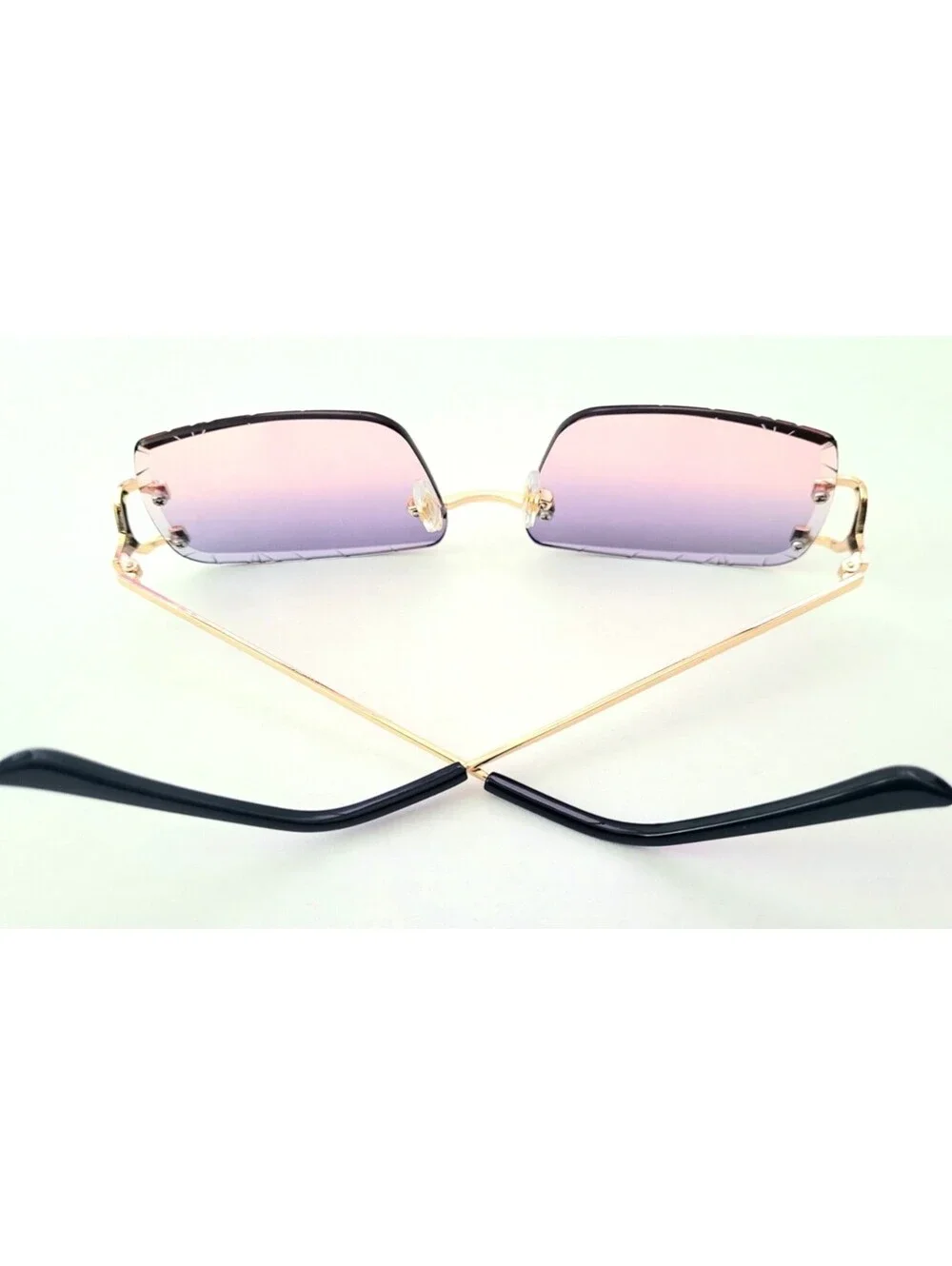 Piccadilly Purple Gradient C Diamond Cut Designer Sunglasses